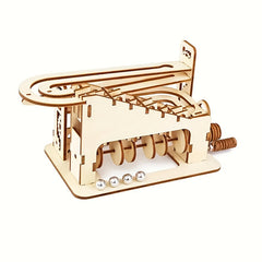 3D Wooden Ball Track Puzzle DIY Mechanical Model Kit - Halloween Gift