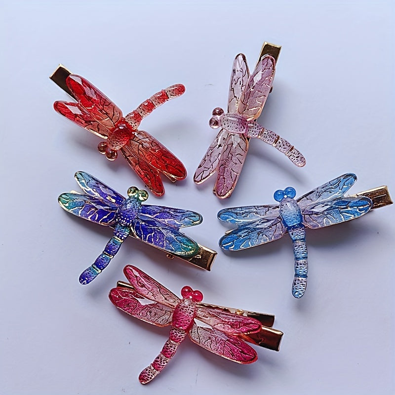 Dragonfly Resin Hair Clip Summer Barrette Animal Hair Slides Clip