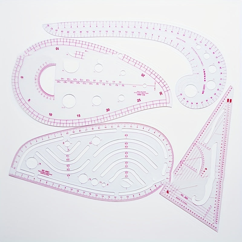 4pcs Clothing Ruler Cutting Sewing Tailor Measure Tool