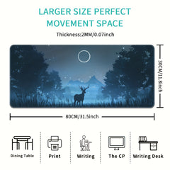 Deer & Forest Large Gaming Mouse Pad Overized Extended Thickened Mat