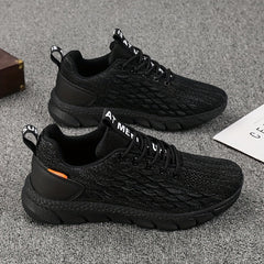 Men's Knitted Walking Shoes Lightweight Comfy Casual Shoes