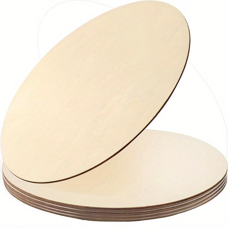 5pcs 10 Inch Wooden Circles Round Wood Sign Blank