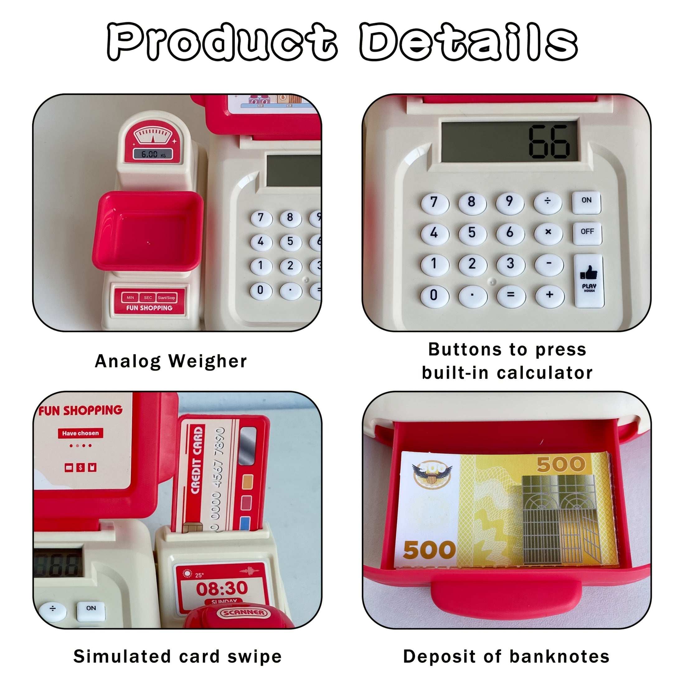 Kids Playset with Scanner Computer and Weighing Features