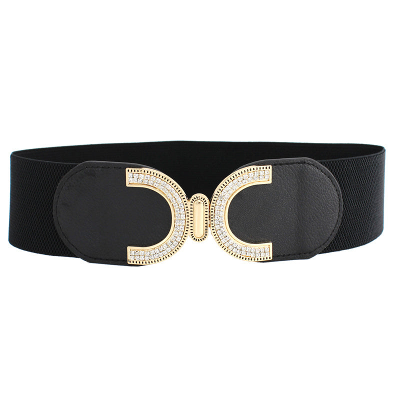 Rhinestone Buckle Corset Belt - Stylish Dress and Jean Accessory