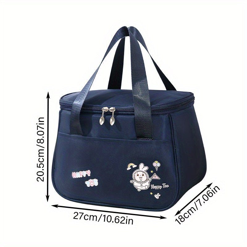 Cartoon Insulated Lunch Bag for Students Picnic Cam