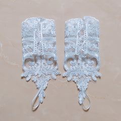 Short Bridal Lace Finger Gloves for Weddings & Events