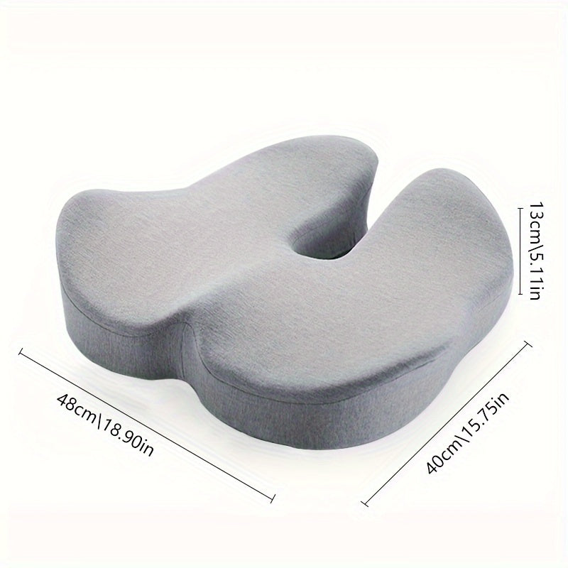 1pc Car Cushion Height Increasing Driving Lumbar Cushion Grey