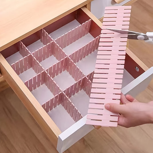 8 PCS Adjustable Drawer Dividers Organizer For Underwear Socks Belt