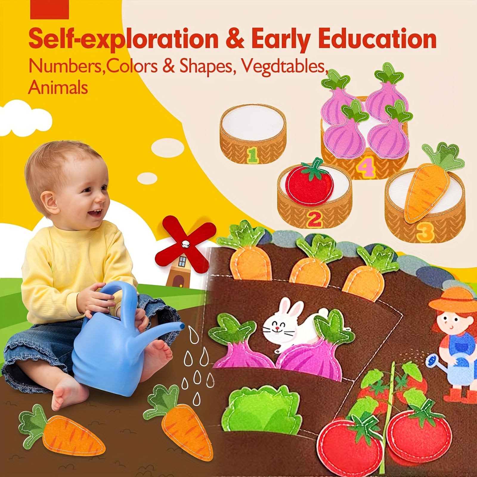 Farm Storybook: Busy & Quiet Book with Sensory Activities for Kids
