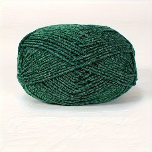 4-Strand Combed Milk Cotton Wool Yarn Ball for Crochet Doll Making