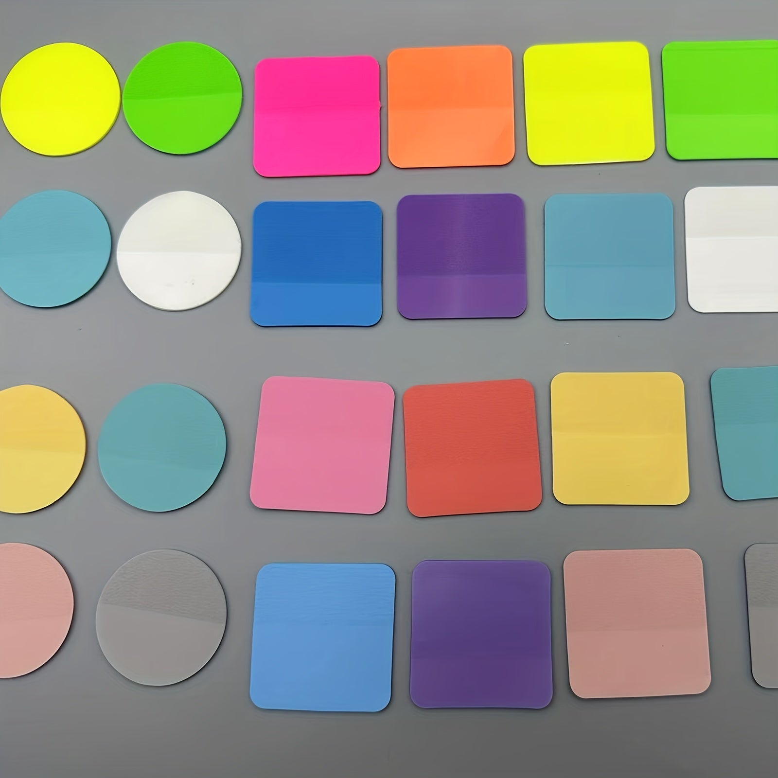 8pcs Colorful Round Sticky Notes Macaron Transparent Index Stickers
