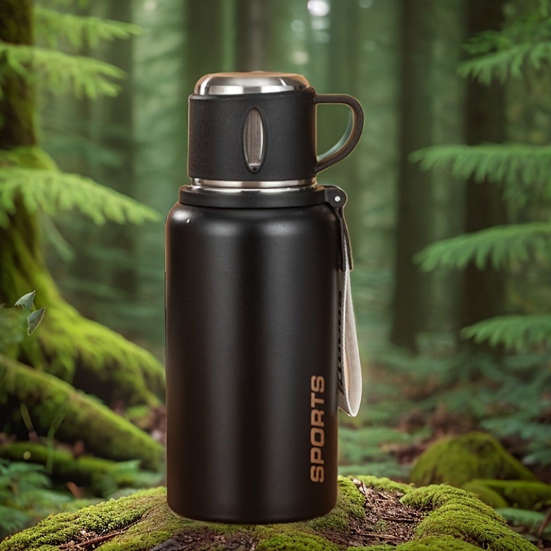 316 Stainless Steel Insulated Water Bottle Rope Portable Outdoor Kettle