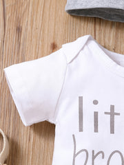 Baby Boys LITTLE BROTHER Short Sleeve Bodysuit Set