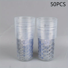 10pcs 50pcs Paint Mixing Calibrated Cup 600ml Mixing Pots