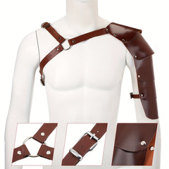 PU Leather Shoulder Armor Warrior Shoulder Armor With Belt Costume