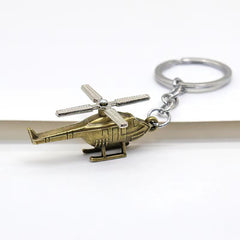 3D Helicopter Keychain Pendant for Men's Backpacks