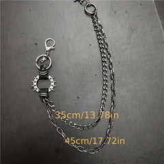 Spiked Retro Circle Waist Chain for Men and Women