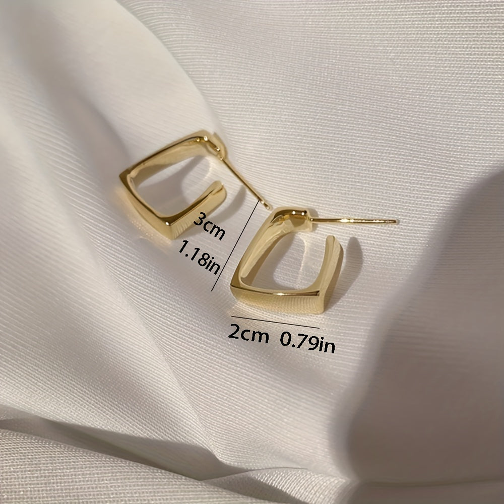 Irregular Geometric Metal Earrings for Women Jewelry Gift