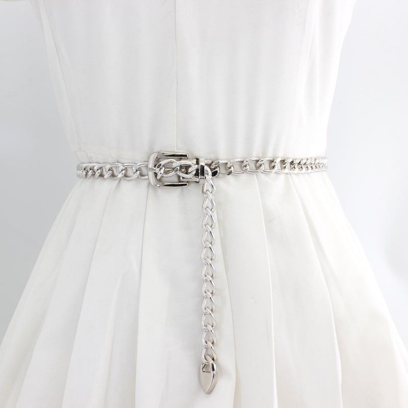 Women's Waist Chain Decorative Dress Belt Metal Chain Accessories