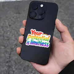 Limitless Vibrant Purpose Vinyl Stickers for Computers Laptops Water Bottles
