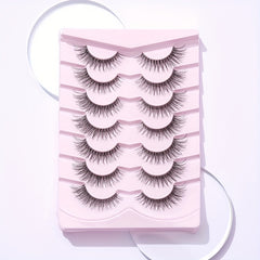 7 Pairs 5D 14mm Manga Lashes Crisscross Style Anime False Eyelashes