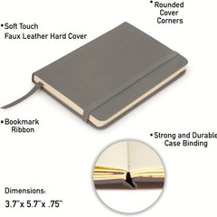 1pc Small Memo Notepads A6 Hardcover College Ruled Journal 3.5x5.7