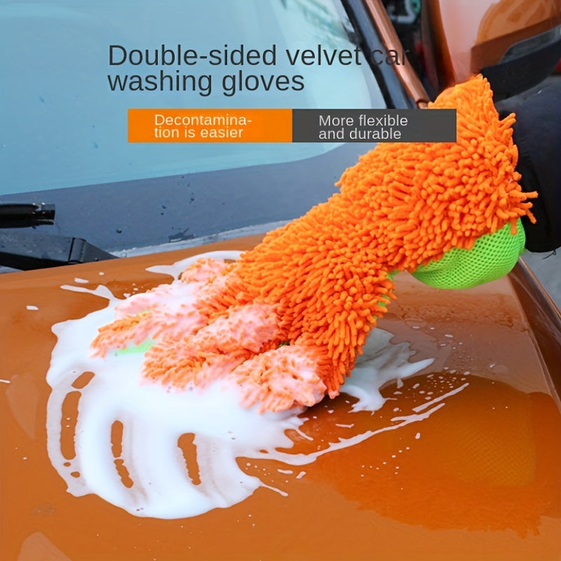 Microfiber Car Cleaning Gloves Soft Absorbent Brush for Washing Drying Cars Moto