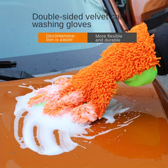 Microfiber Car Cleaning Gloves Soft Absorbent Brush for Washing Drying Cars Moto