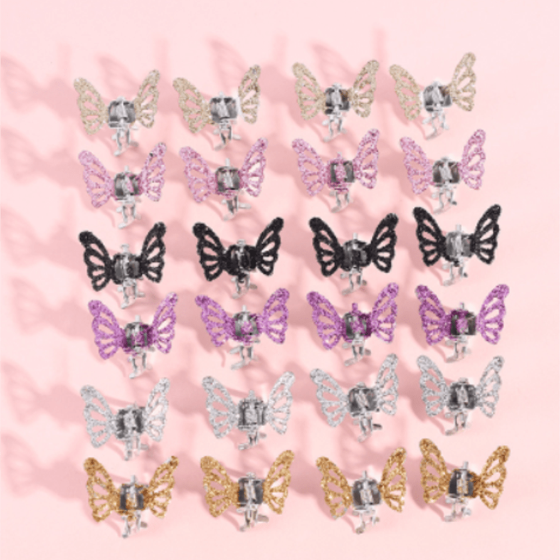 Y2K Mini Hair Claw Glitter Sequin Hair Claw Clip for Side Hair Sweet Hair Claw