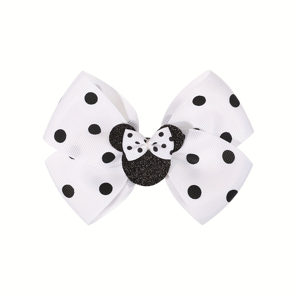 Sequin Hair Clip with Polka Dot Bow Hair Accessories