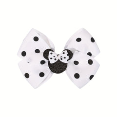 Sequin Hair Clip with Polka Dot Bow Hair Accessories