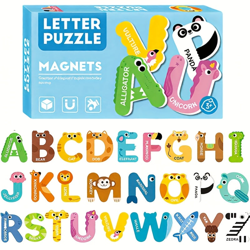 Educational Magnetic Letters Numbers Animals Puzzle Toys