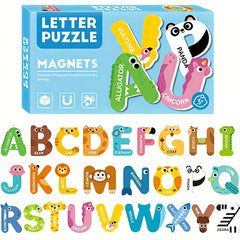 Educational Magnetic Letters Numbers Animals Puzzle Toys