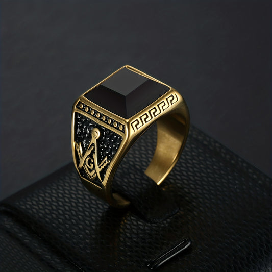 Men's Vintage Lettering Ring