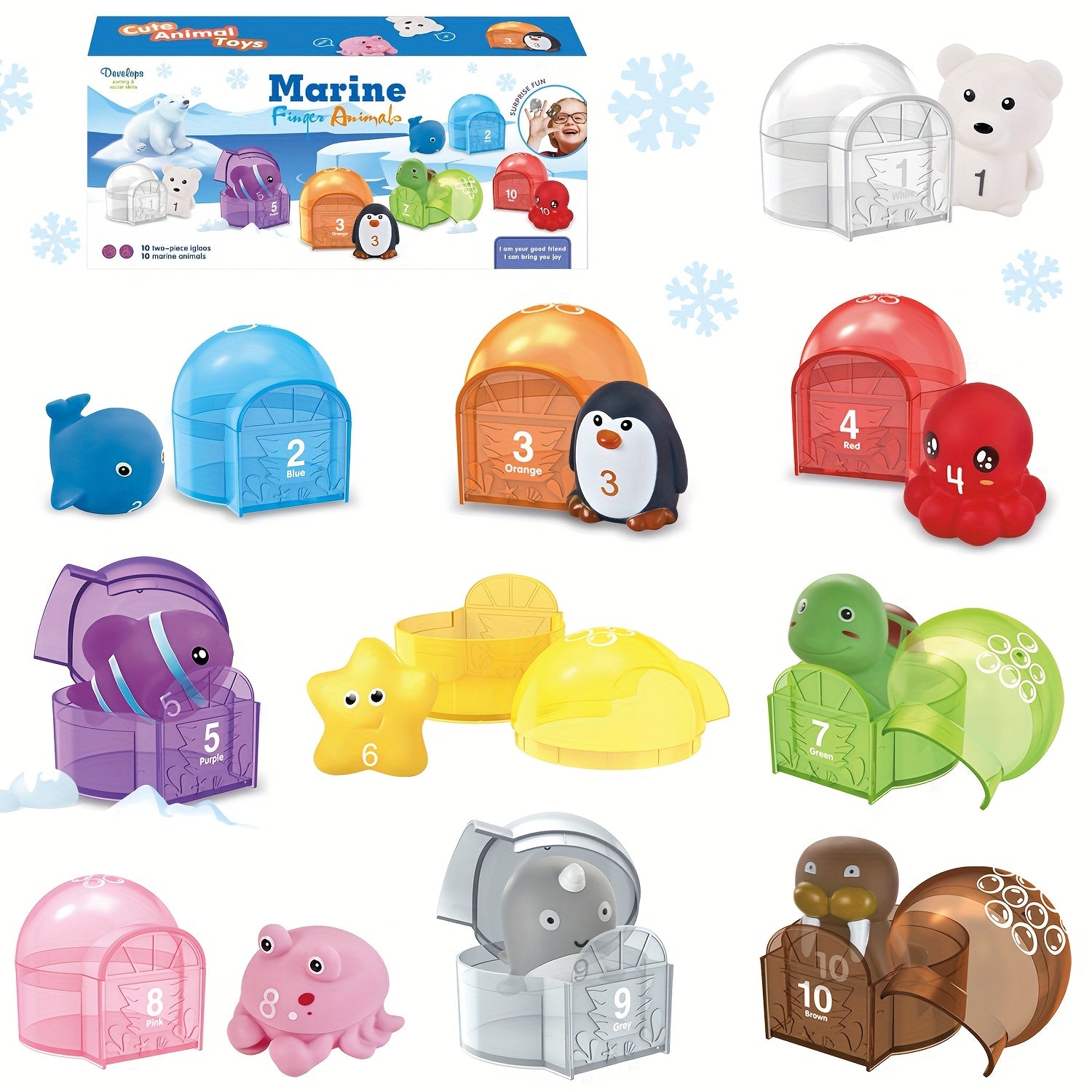 Ocean Animal Finger Toys Set