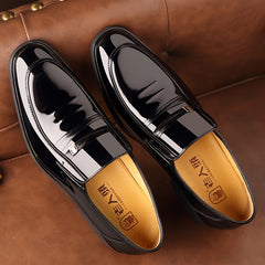 LAORENTOU Men's Leather Pointed Toe Dress Shoes Oxford Shoes