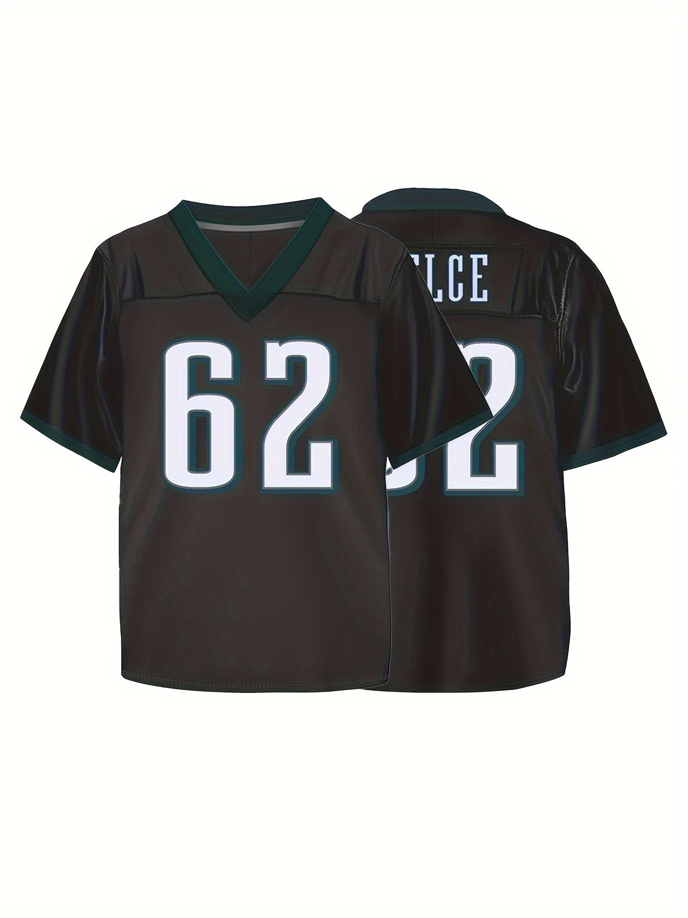 Boys Breathable V-Neck Rugby Jersey Athletic Short Sleeves Football Shirt