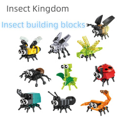 10pcs Insect Blocks Set Bee Ladybug Firefly Dragonfly Spider Scorpion