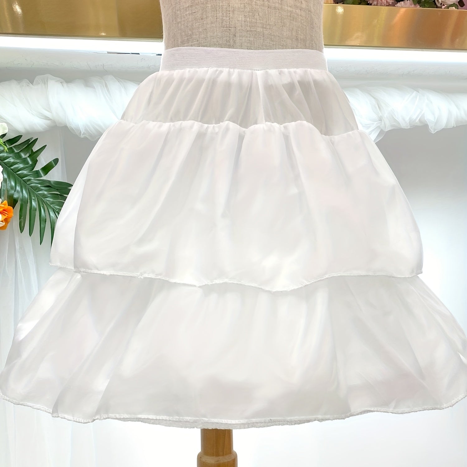 Polyester Solid Skirt For Girls