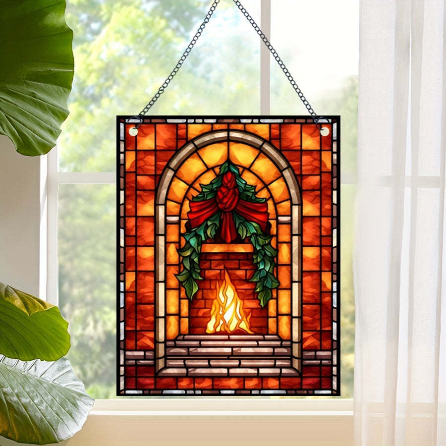 Alex Alien Christmas Room Warm Stove Home Window Decoration