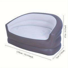 Inflatable Couch Air Sofa with Flocked Surface for Camping