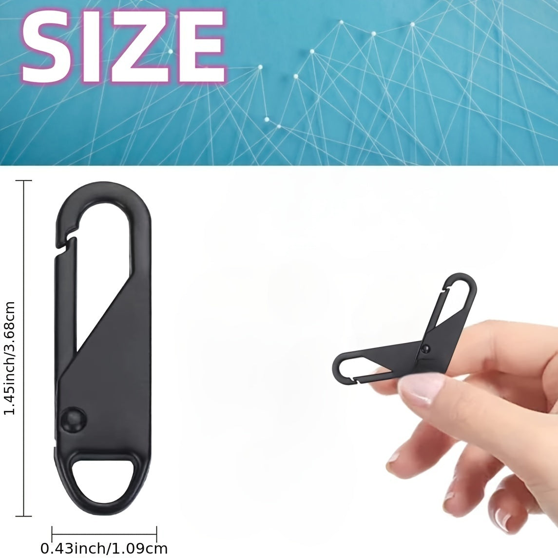 10pcs Zipper Puller Replacement Parts for Luggage School Bag Repair Kit