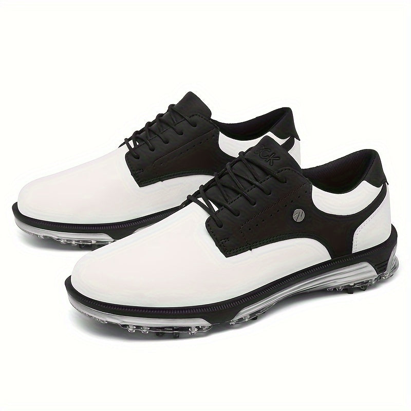 Men's Detachable 9 Spikes Golf Shoes Non Slip Lace Up Sneakers