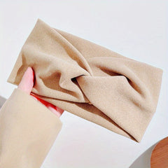 Sports Hair Bands Elastic Headband Cross Knotted Wide Headband