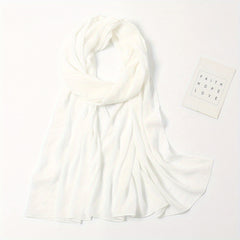 Crinkle Chiffon Hijab Solid Scarf Shawl Windproof Head Wrap Turban