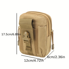 Men's Canvas Small Bag Casual Cell Phone Waist Bag for Travel Work