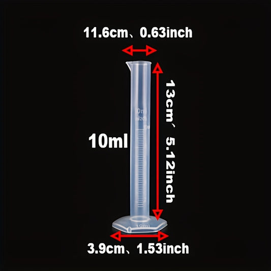 ETOPLEX Graduated Cylinder 10ml Clear Lab Cylinders