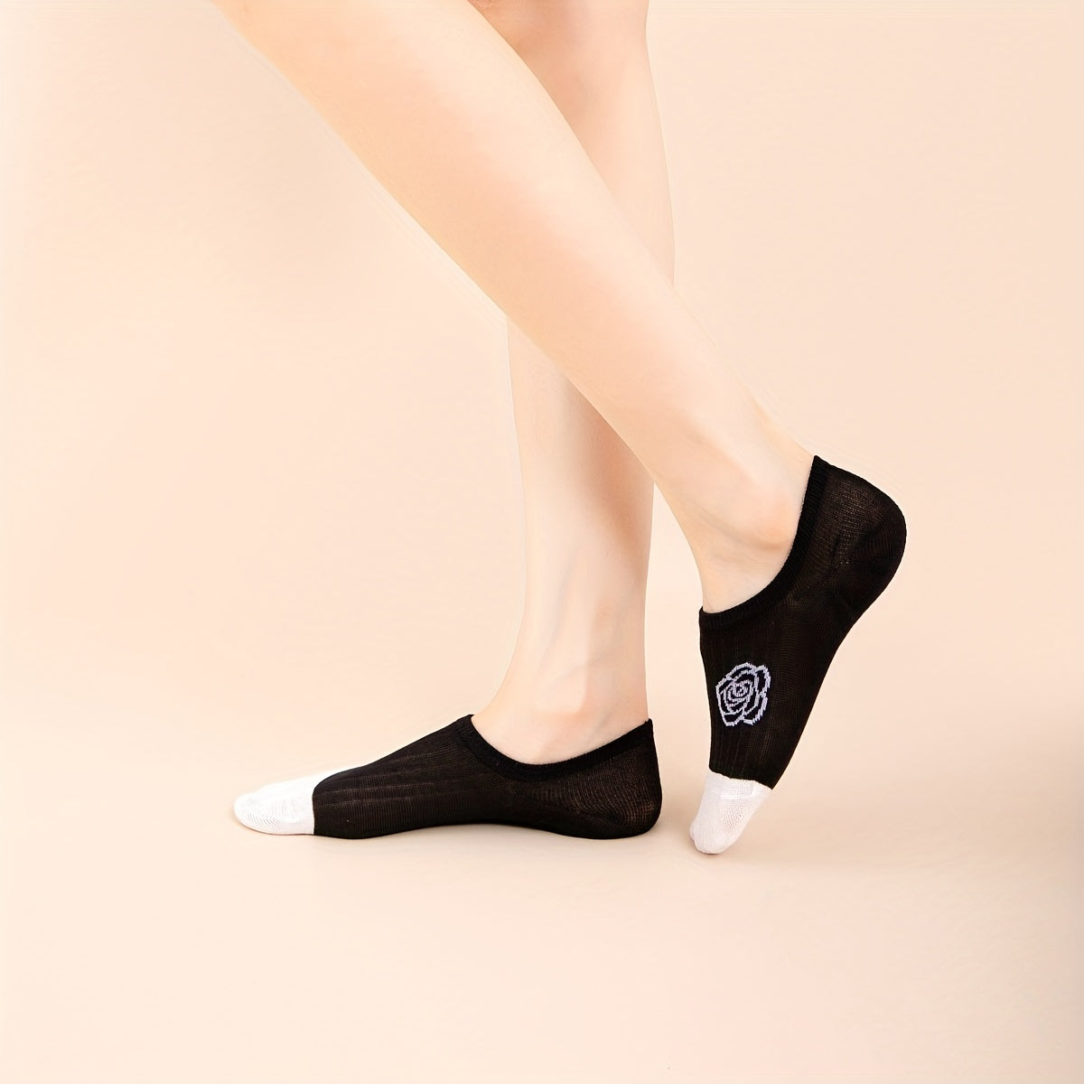 10 Pairs Floral Print Ankle Socks Women's Stockings Hosiery