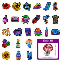 50pcs Neon Style Stickers DIY Creative Toys