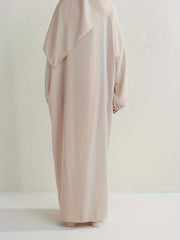  Casual Abaya Dress Women's Plus Solid Drop Shoulder Loose Fit Maxi Dre